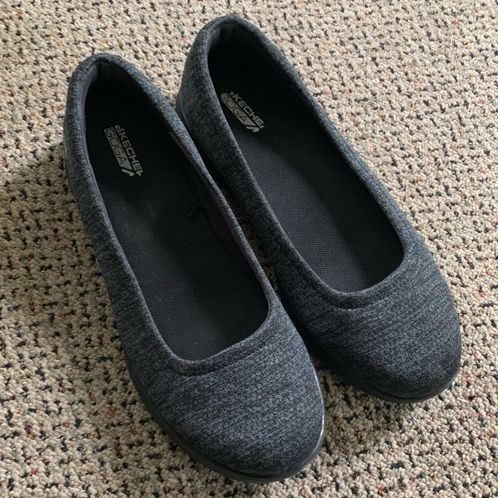 Black Memory Foam Flats